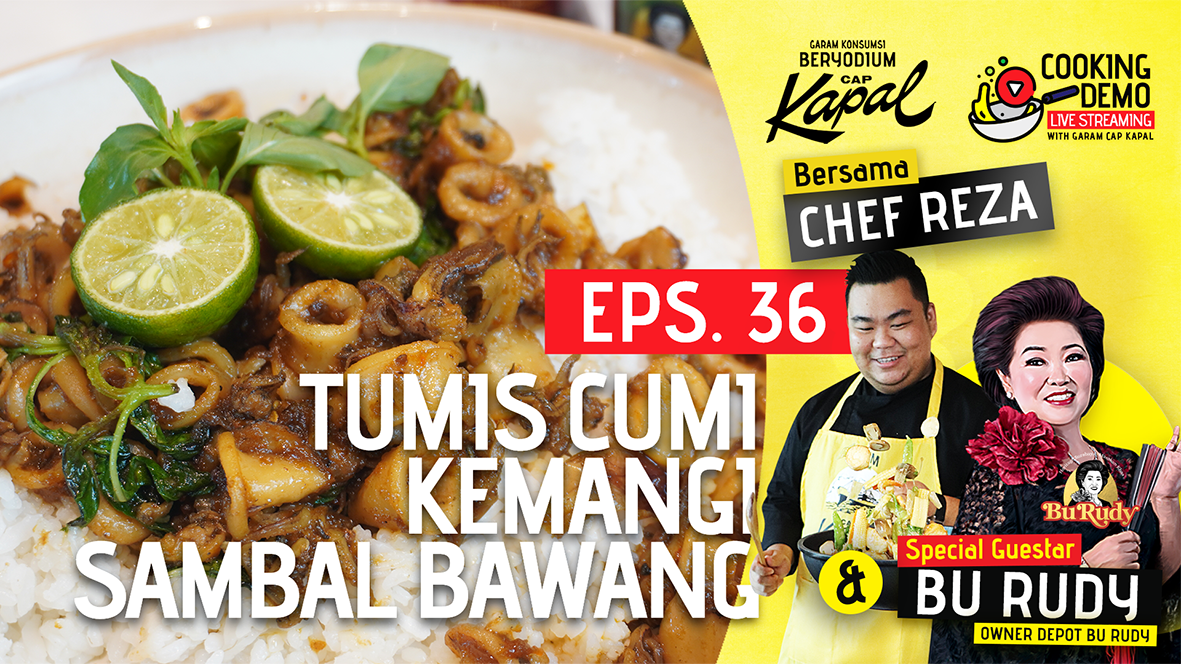 Tumis Cumi Kemangi dengan "Sambal Bawang Bu Rudy"