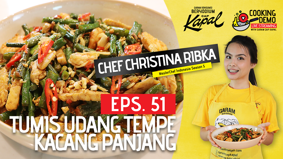 Tumis Udang Tempe Kacang Panjang, Menu Sehat dan Lezat